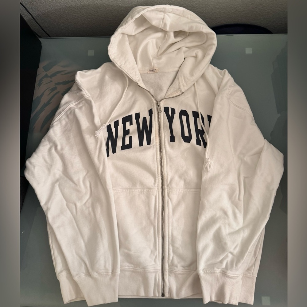 White 'New York' Hoodie